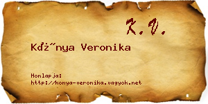 Kónya Veronika névjegykártya