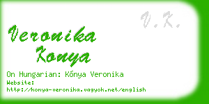 veronika konya business card